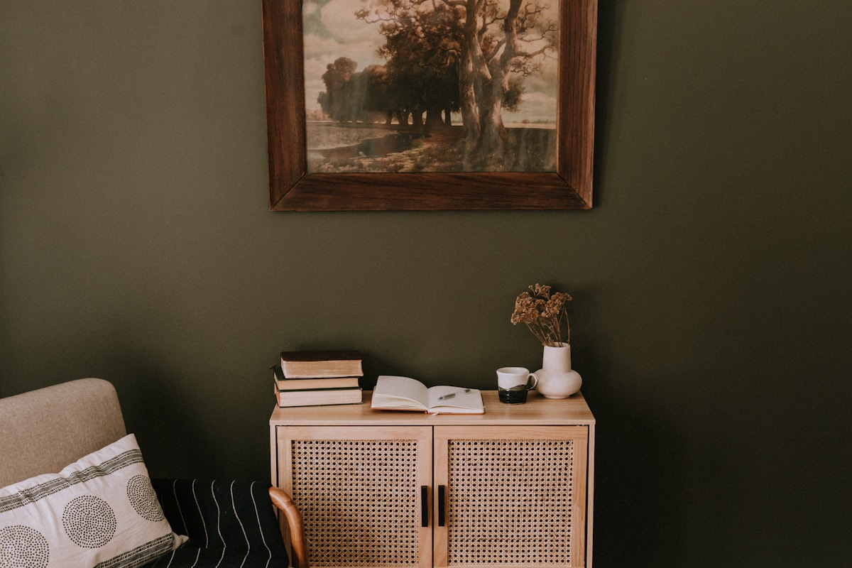 muted earth tones beside softer rustic palettes